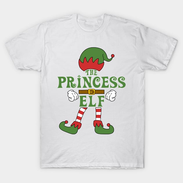 The Princess Elf Christmas Family Matching Outfits Group Attire T-Shirt by HappyGiftArt